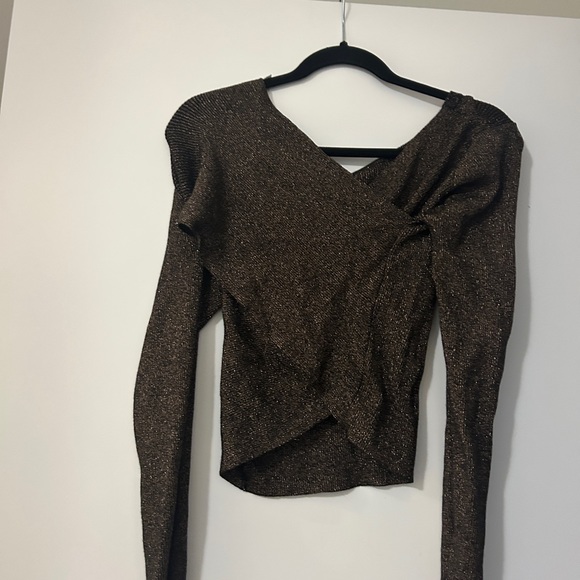 A.L.C Crisscross back Brown sweater in M - Picture 1 of 2